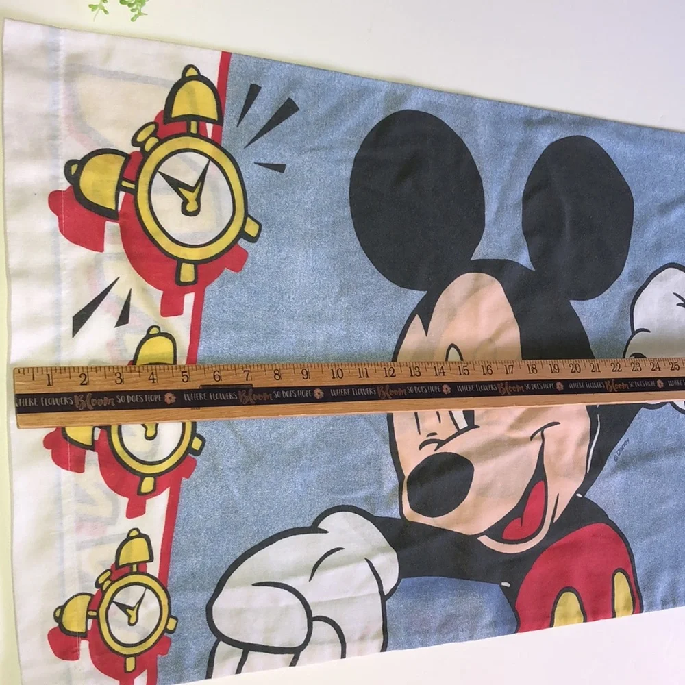 Mickey Mouse Pillowcase Vintage Mickey Bedding Mickey VTG sleeping pillowcase